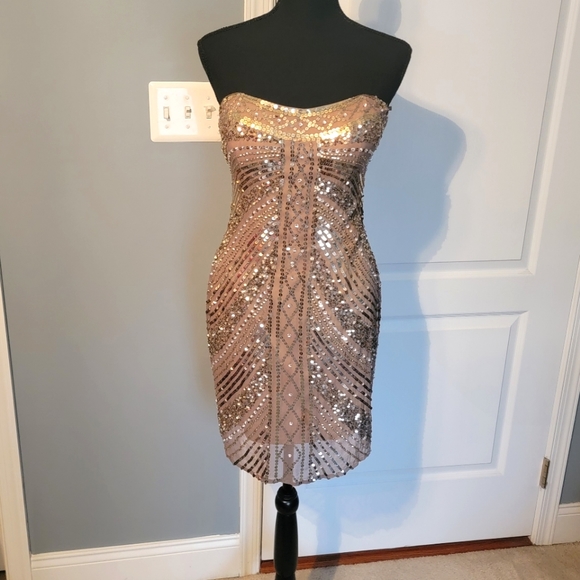 Wyatt Sequin Cocktail Dress - Picture 1 of 8